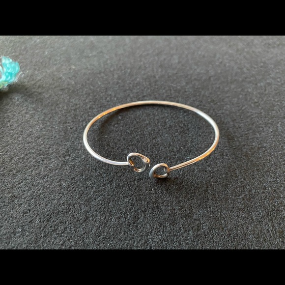 Tiffany & Company Double Open Heart sterling silver bracelet with pouch - Picture 3 of 8